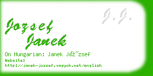 jozsef janek business card